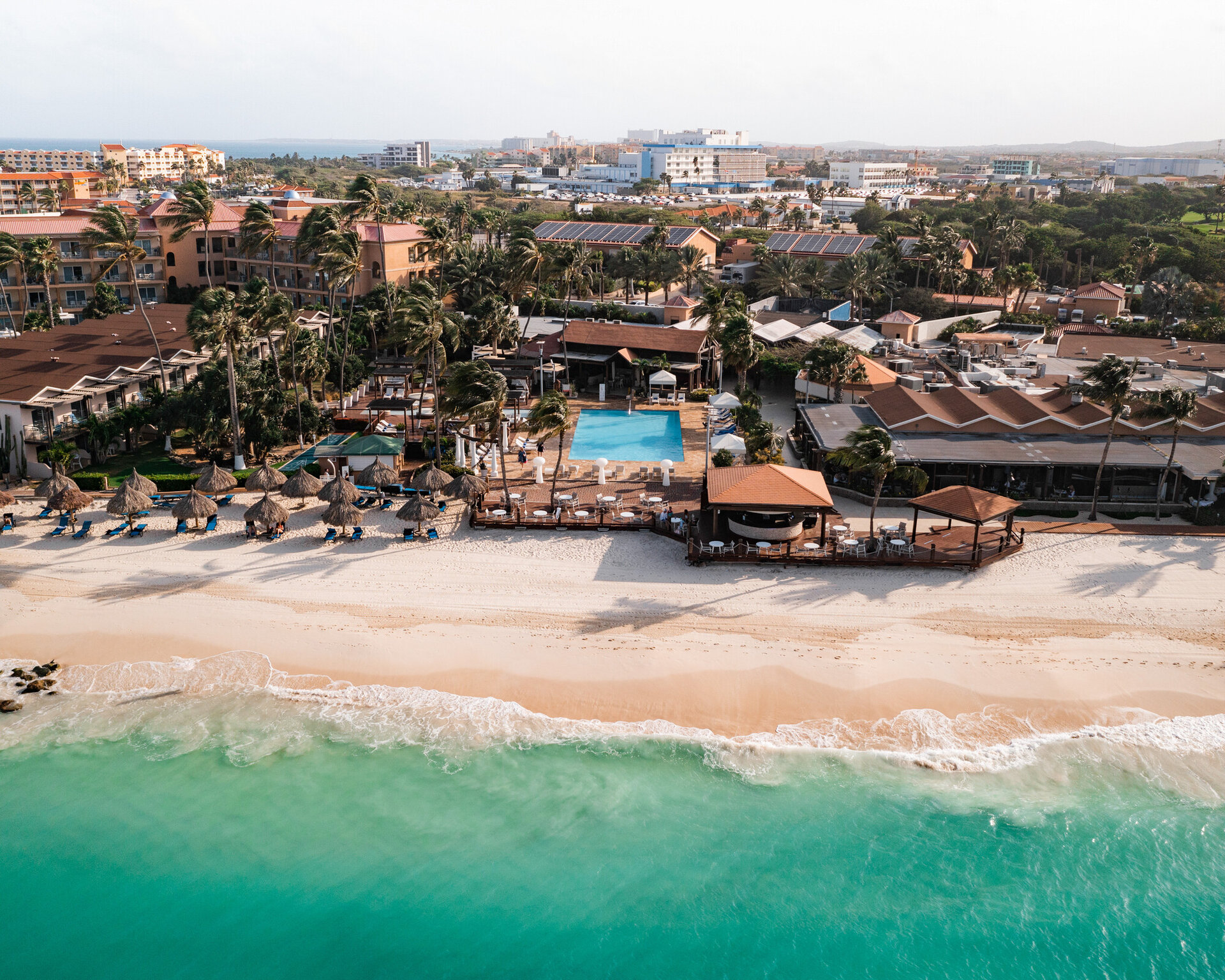 Aerial beach view