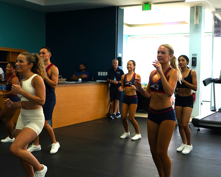 The Patriots Cheerleaders Fitness Class at Tamarijn Aruba All Inclusives