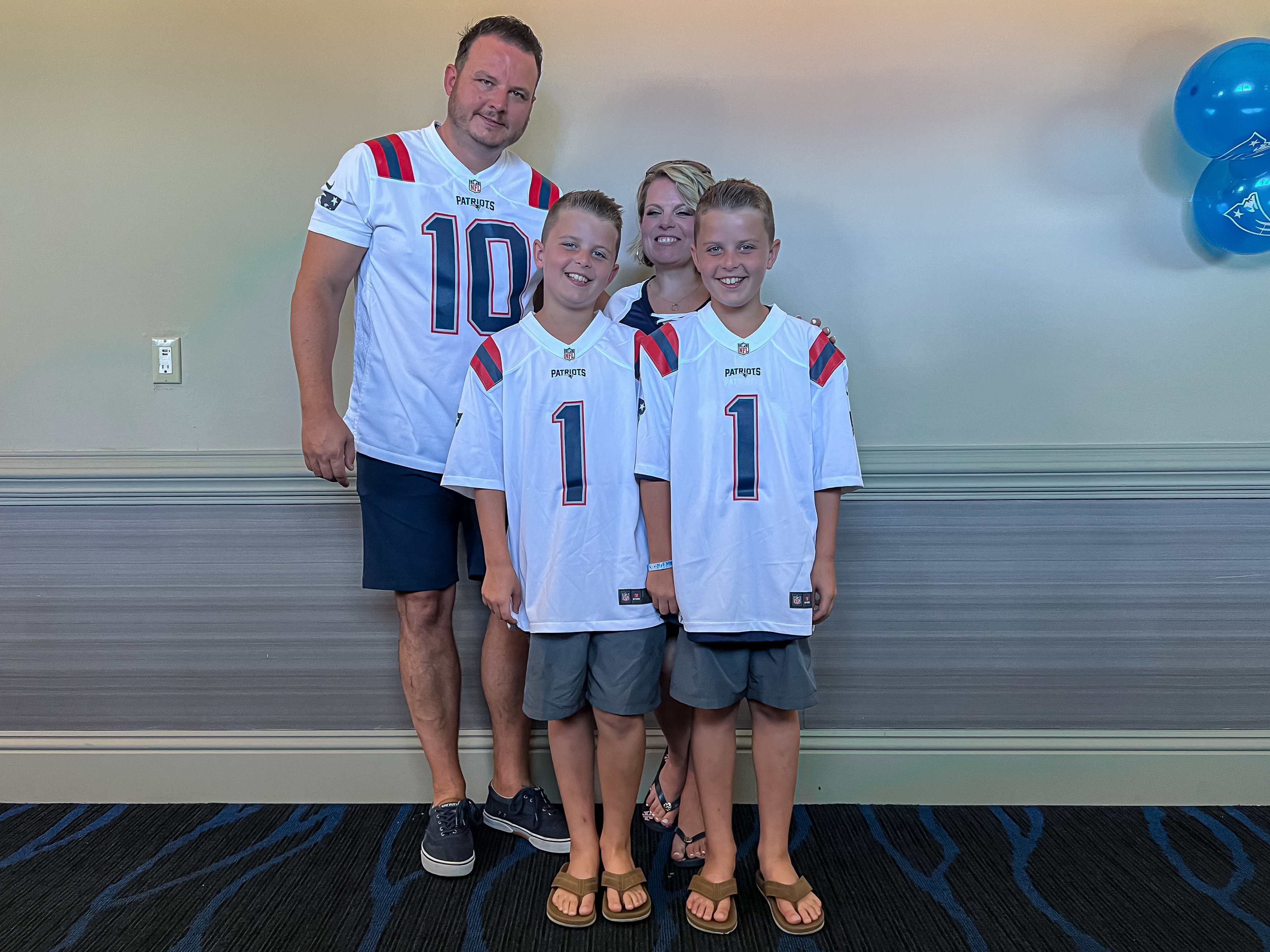 The Lucier Family at the Alhambra Ballroom for the Patriots game viewing